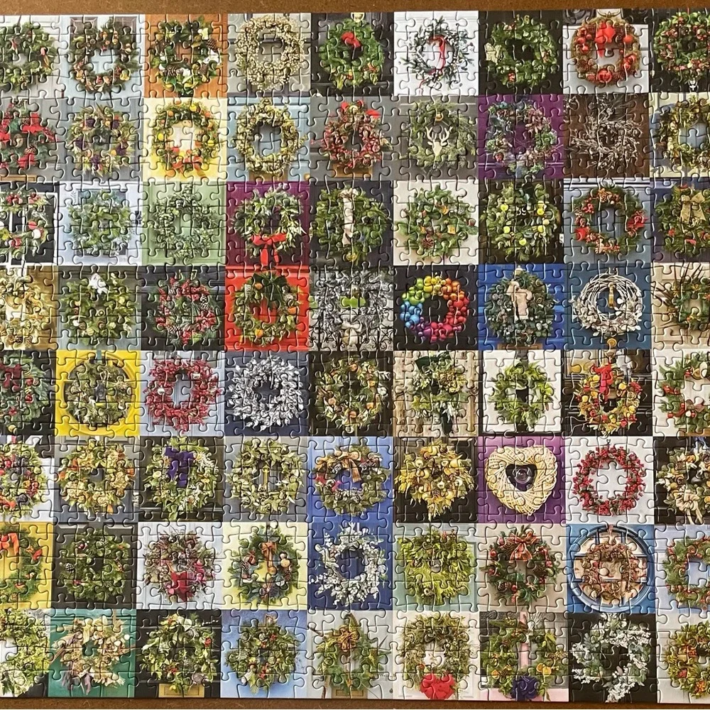 Galison Handmade Wreaths 1000 piece Puzzle 2/$12